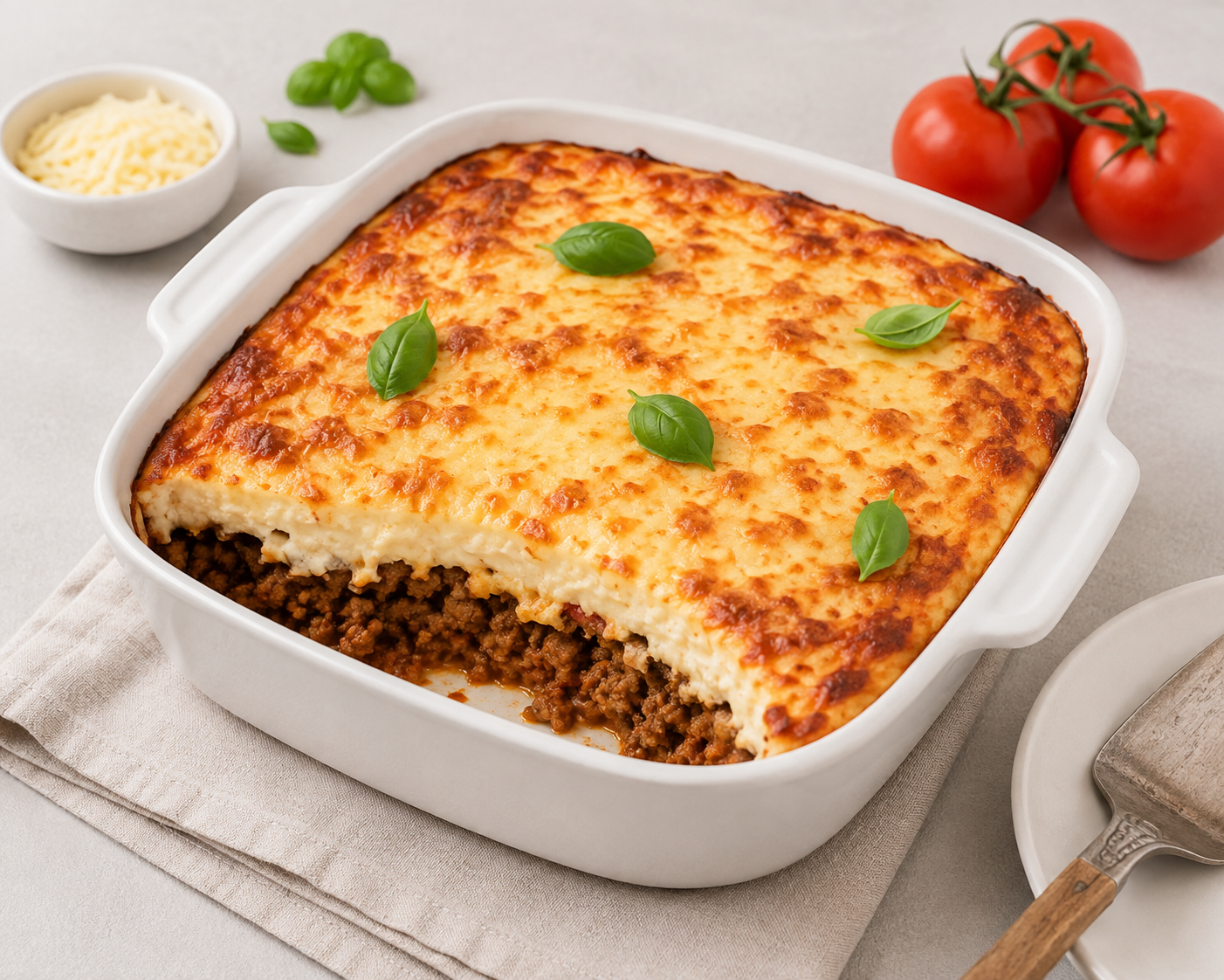 Maaltijdpakket - Gegratineerde gehaktschotel (4 pers.)