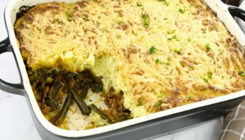 Maaltijdpakket - Ovenschotel met sperziebonen en gehakt (3 pers.)